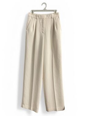 Aritzia Wilfred The Effortless Pants Womens 6 High Rise Wide Leg Pants Ivory